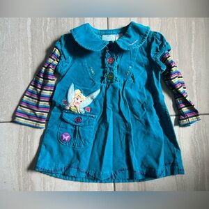Y2K Disney tinkerbell embroidered‎ dress size 2
